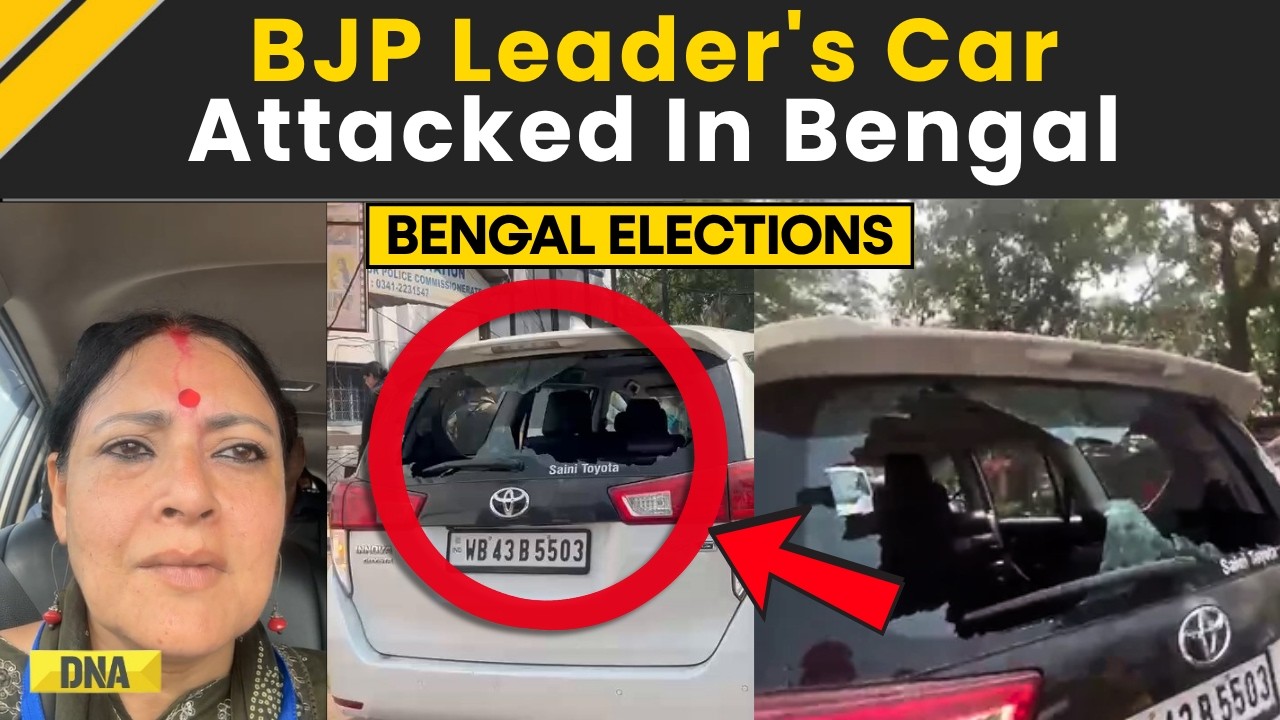 Bengal Election 2026: BJP Leader Agnimitra Paul Car Attacked In Asansol Rear Window Shattered