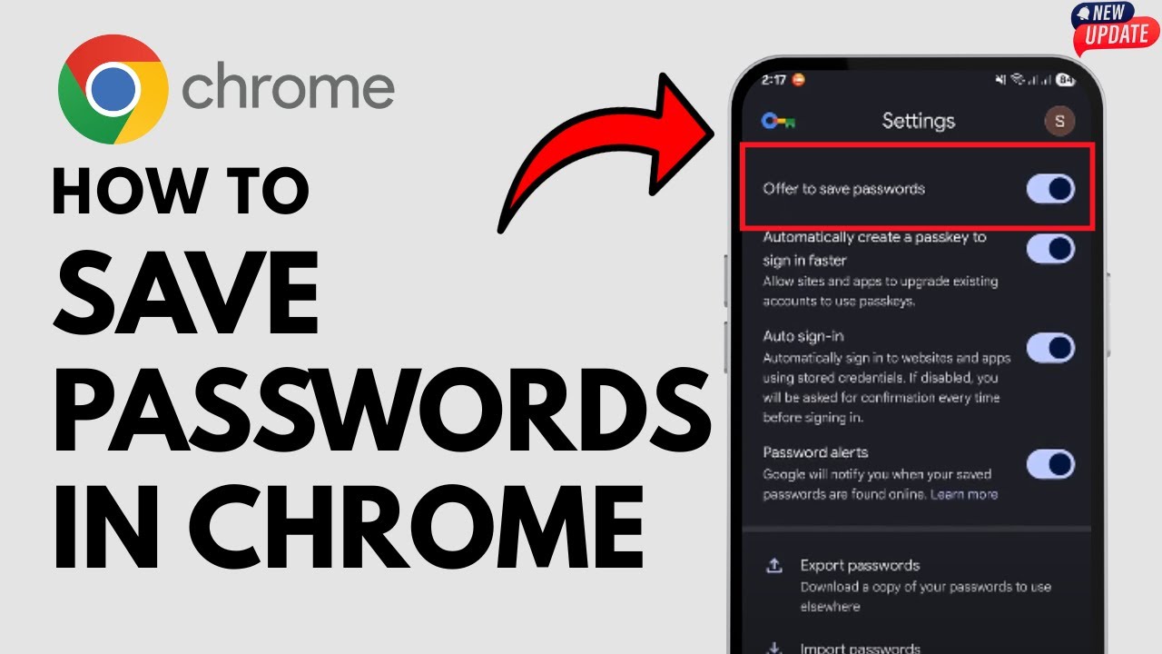 How To Save Passwords In Chrome Android