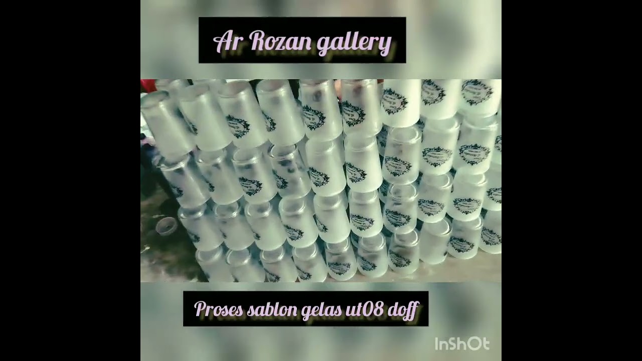 proses sablon gelas doff  ut08