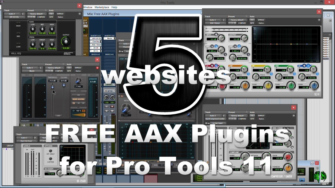 5 Websites w/FREE AAX Plugins for Pro Tools 11 (14 Free AAX Plug-ins)