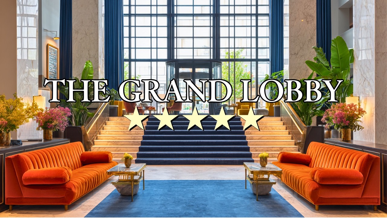 Productive Morning in a 5-Star Hotel Lobby | Luxury Lounge Music for Focus & Work