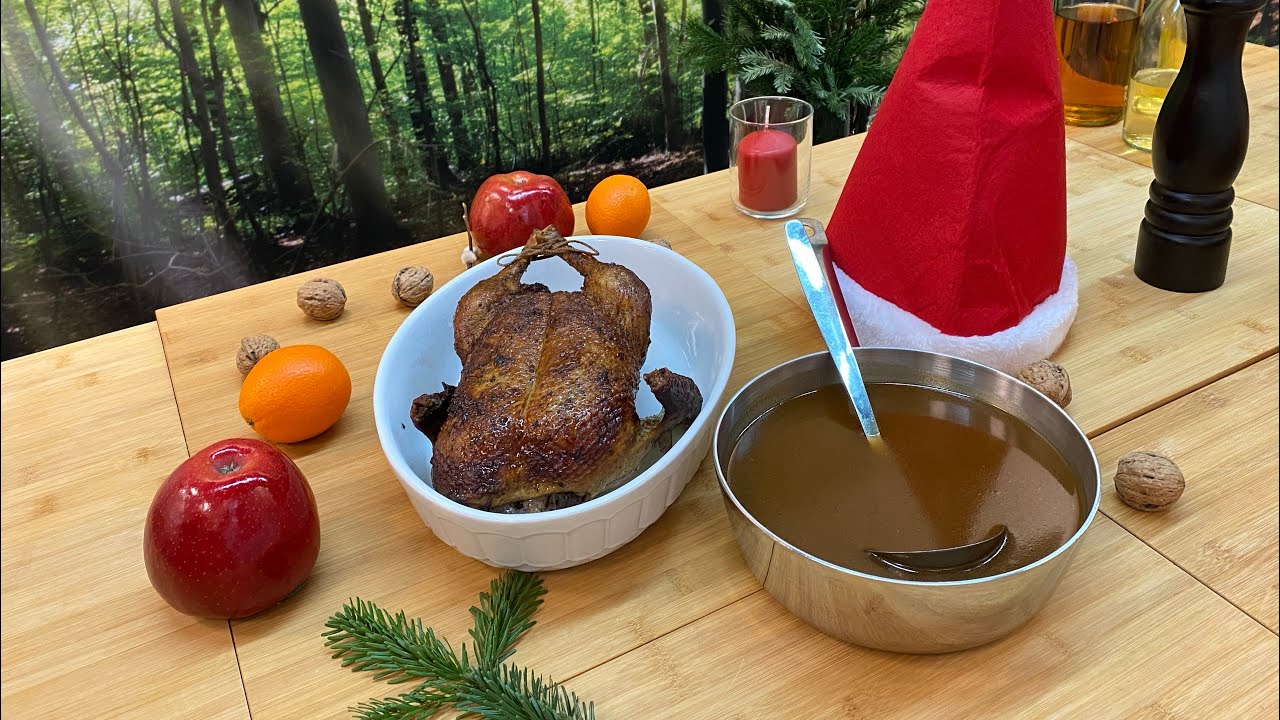 Entenbraten mit fruchtiger Soße