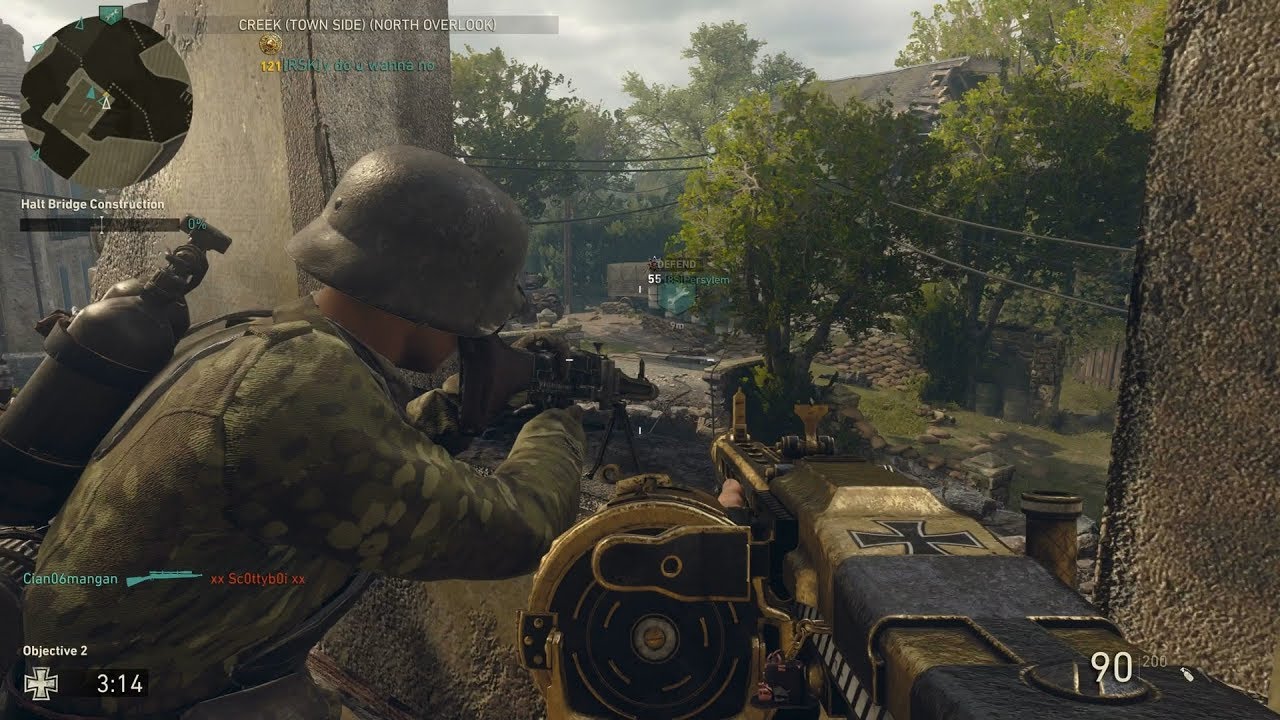 Игровой процесс Call of Duty WW2: War (без комментариев)