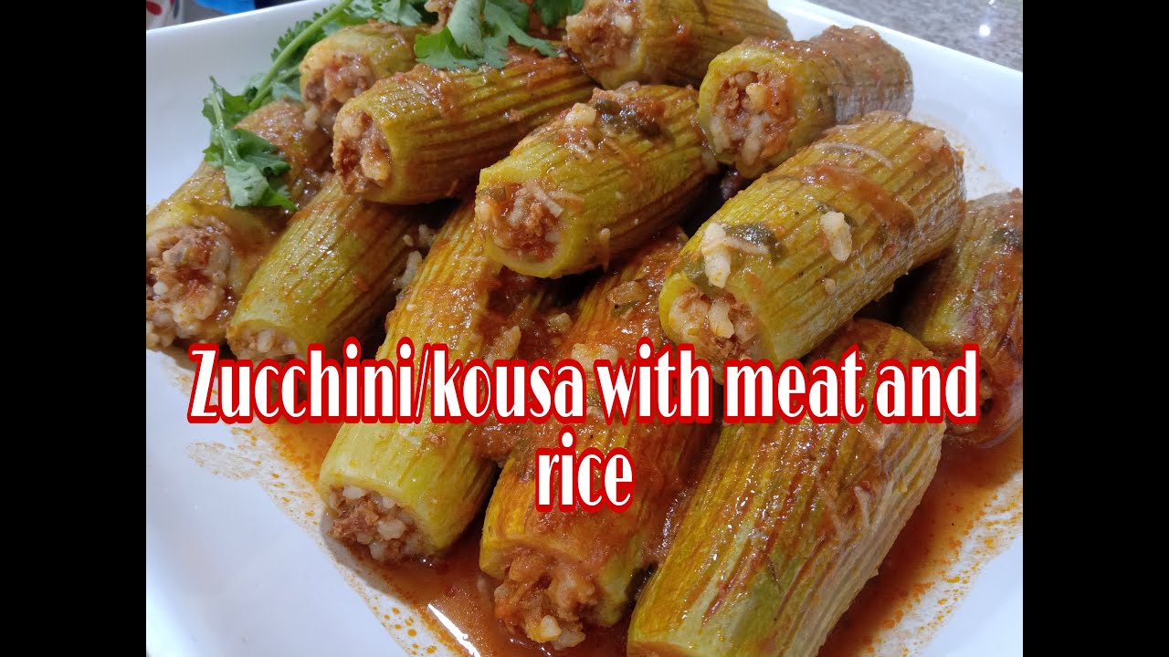 How to cook zucchini/kousa with rice and meat