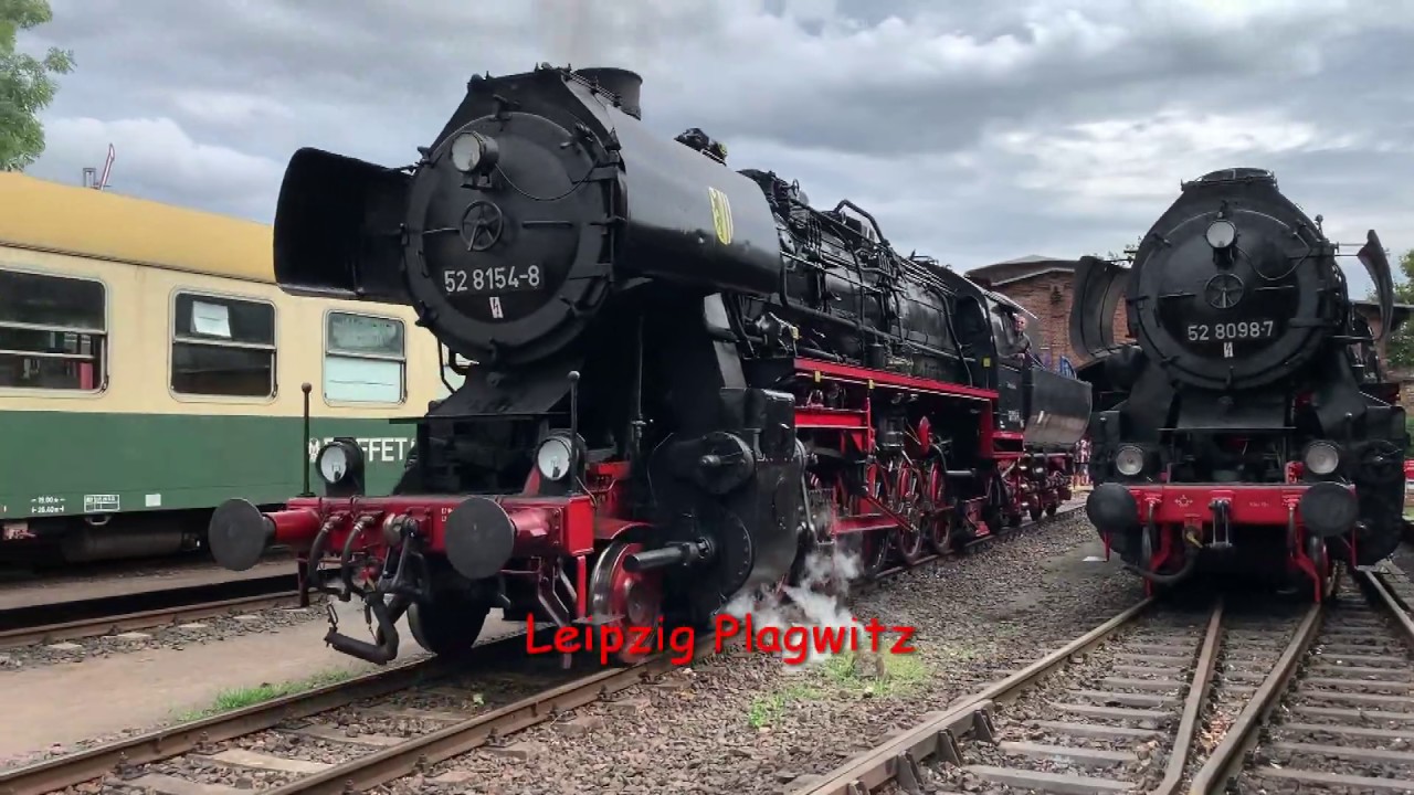 Sommertour in Deutschland 2019. Teil 3. Leipzig Hbf. Leipzig Plagwitz BR 52 8154.  10/08/2019