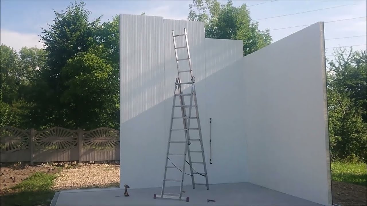 Budynek na zgłoszenie 35m2, płyta PIR. Budowa.