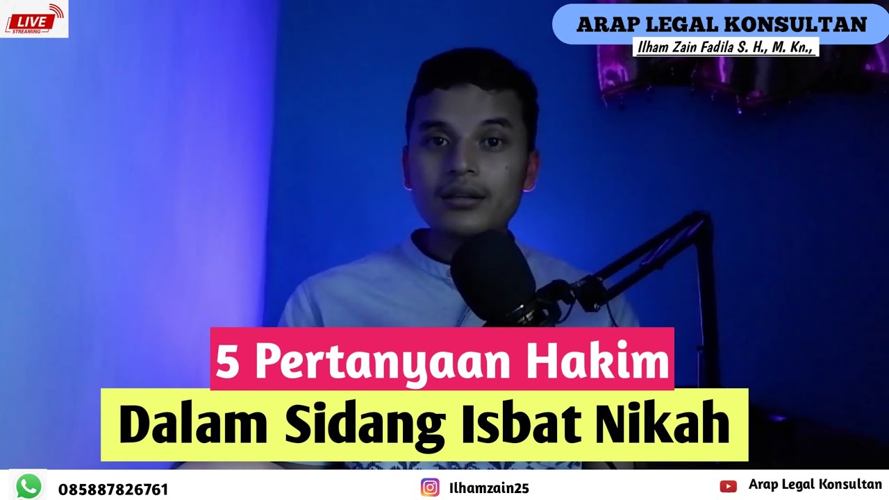 5 Pertanyaan Hakim saat sidang isbat nikah yang harus di jawab