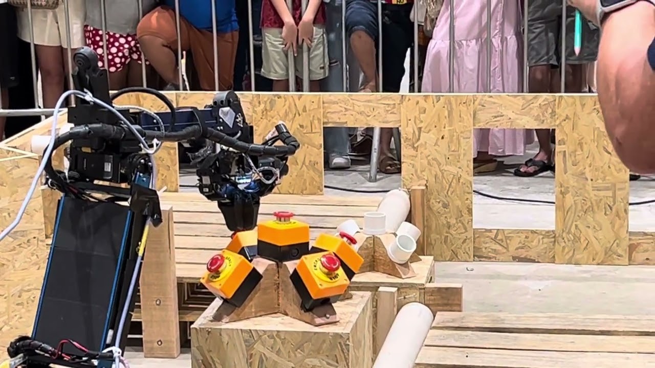 E-STOP Pushing Task in the Final at RoboCup Rescue 2025