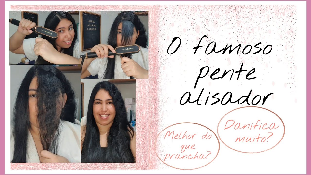 Pente alisador Sleek Gold Basiqe na transição capilar | Alisa mais que prancha? BIVOLT