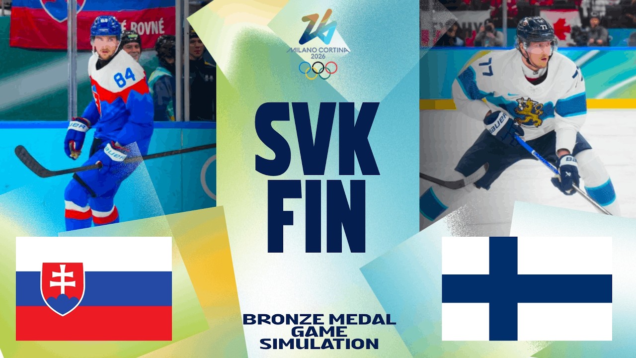 SLOVĀKIJA VS SOMIJA | 2026. GADA OLIMPISKĀS SPĒLES | BRONZAS MEDAĻAS SPĒLE