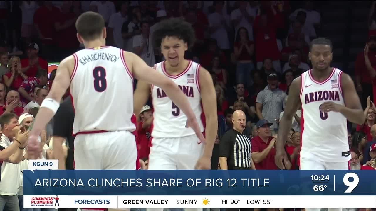 Burries scores 20, No. 2 Arizona clinches share of Big 12 title with 84-61 win over No. 14 Kansas