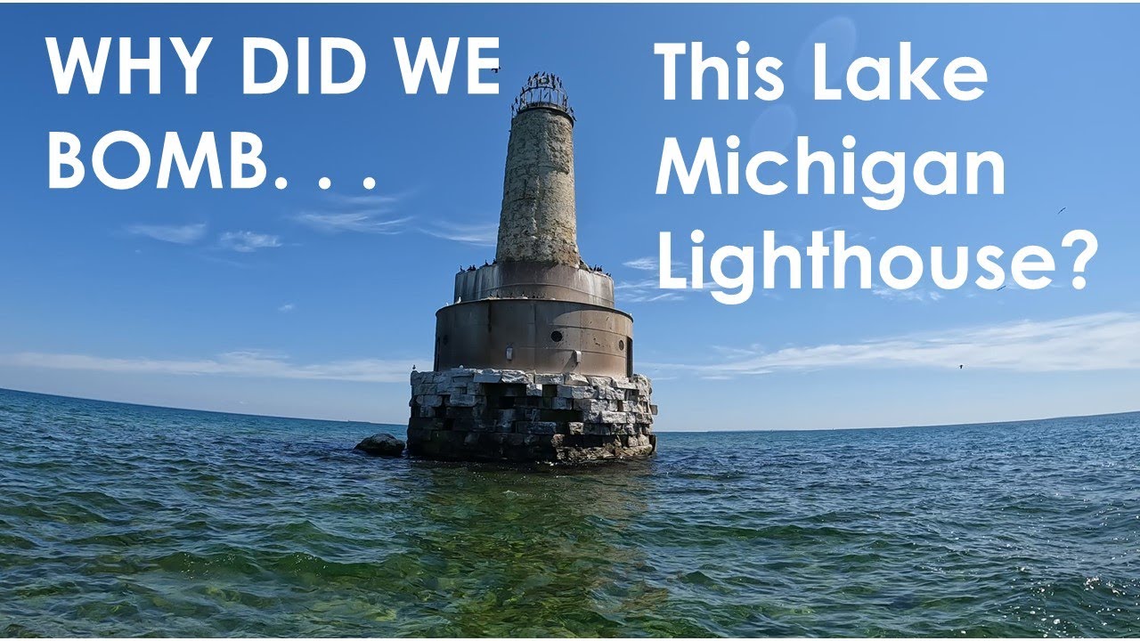 Waugoshance Lighthouse in Lake Michigan was bombed by the US Military