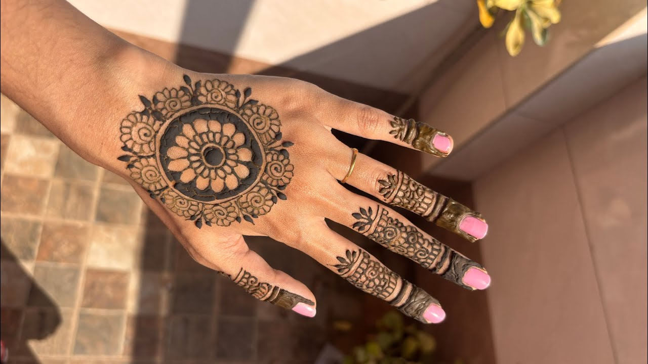 Full video - Simple back hand mehendi design 