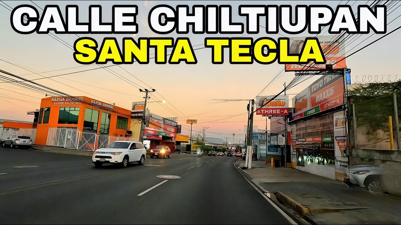RECORRIDO COMPLETO POR CALLE CHILTIUPAN SANTA TECLA. #elsalvador