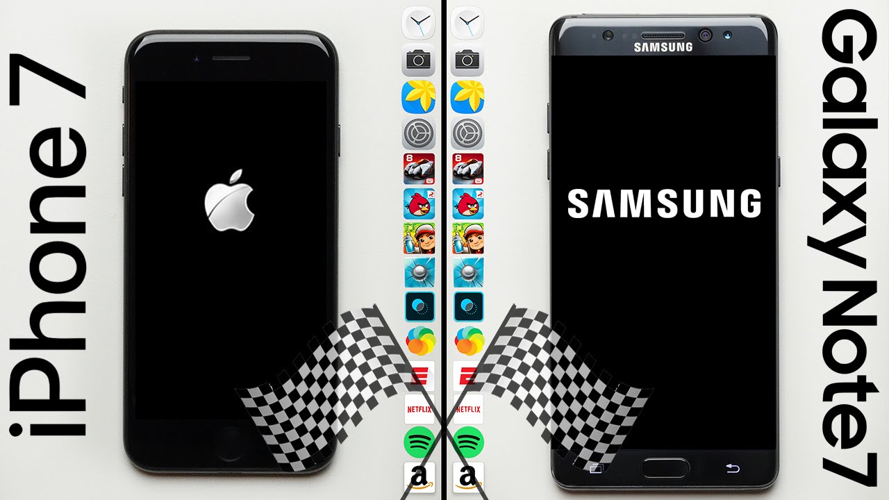 iPhone 7 vs. Galaxy Note 7 Speed Test