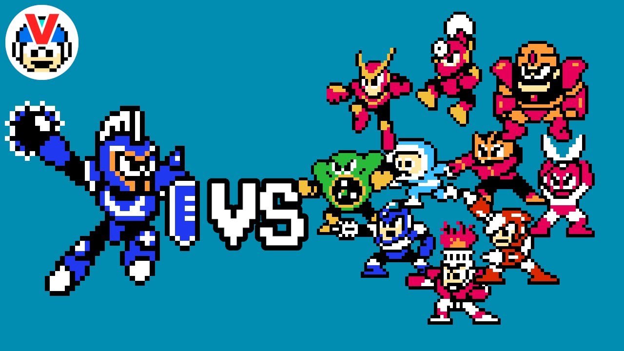 Knight Man VS  Robot Masters | Mega Man CPU Battle