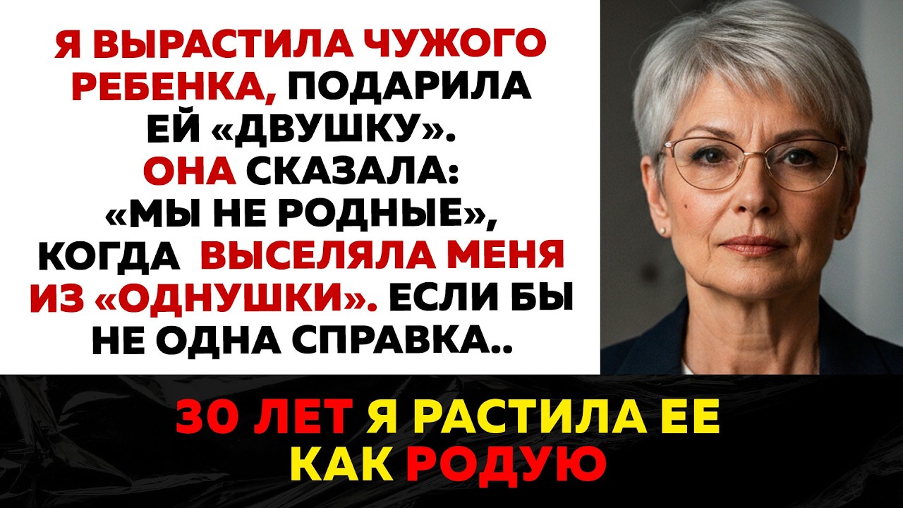 Я вырастила чужого ребёнка как своего. Через тридцать лет она выгнала меня из дома