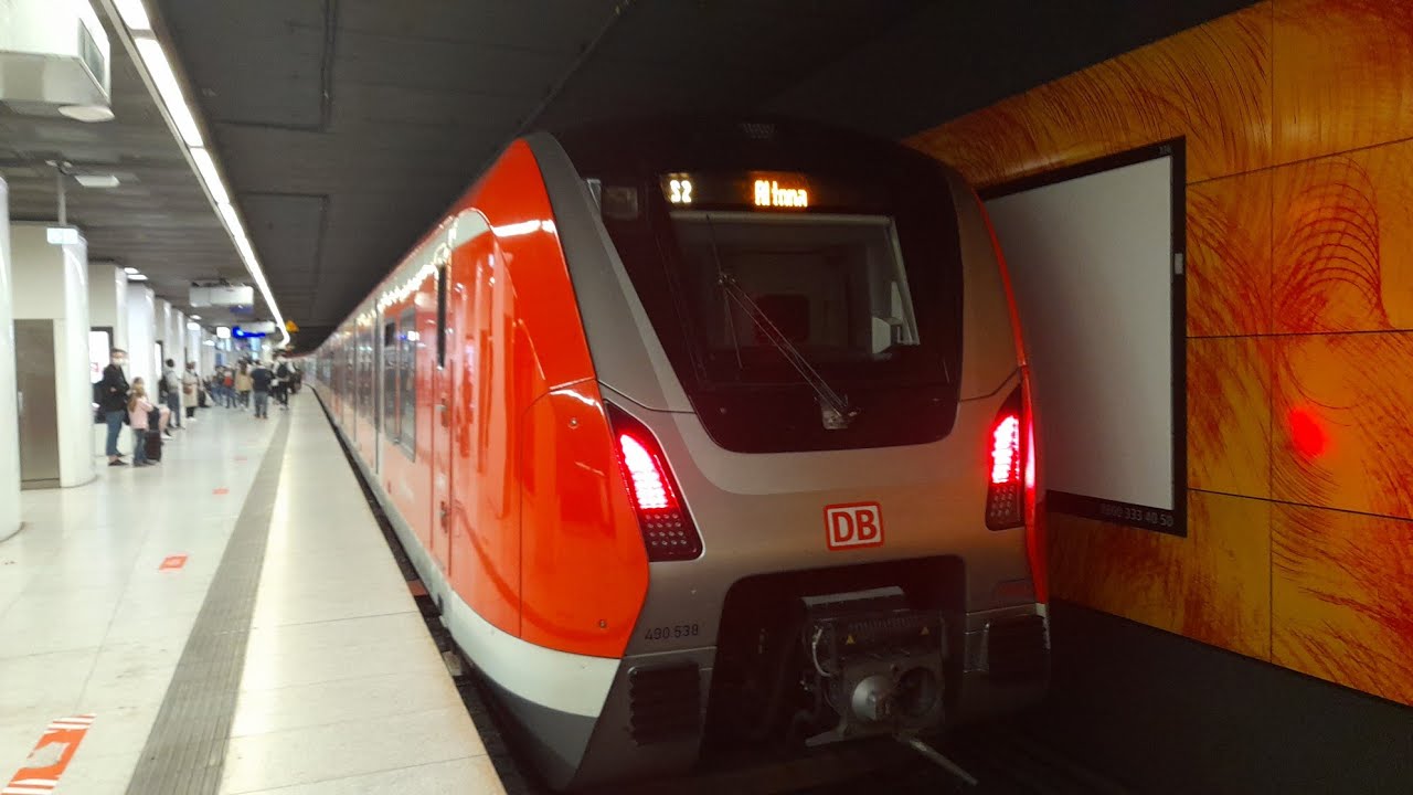 S-Bahn Hamburg Mitfahrt von Bergedorf bis Altona in der BR 490 auf der S2 Komplette Linie