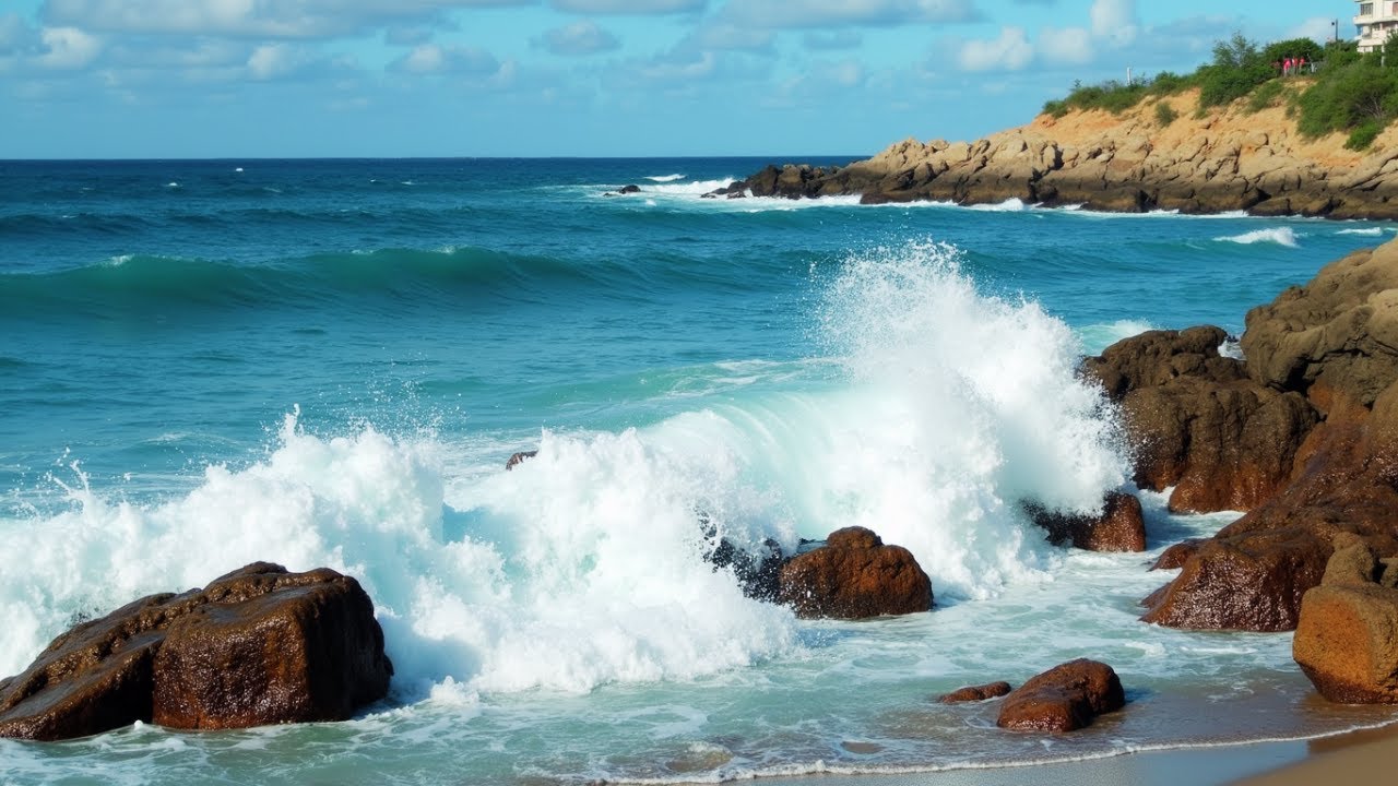 Relaxing Bossa Nova Jazz & Soothing Ocean Waves for Your Peaceful Morning 🌊