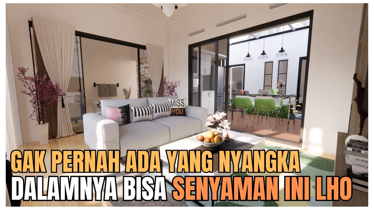 Rumah Tropis Semi terbuka 7x15 Layoutnya Inspiratif! Banyak kejutannya di rumah ini