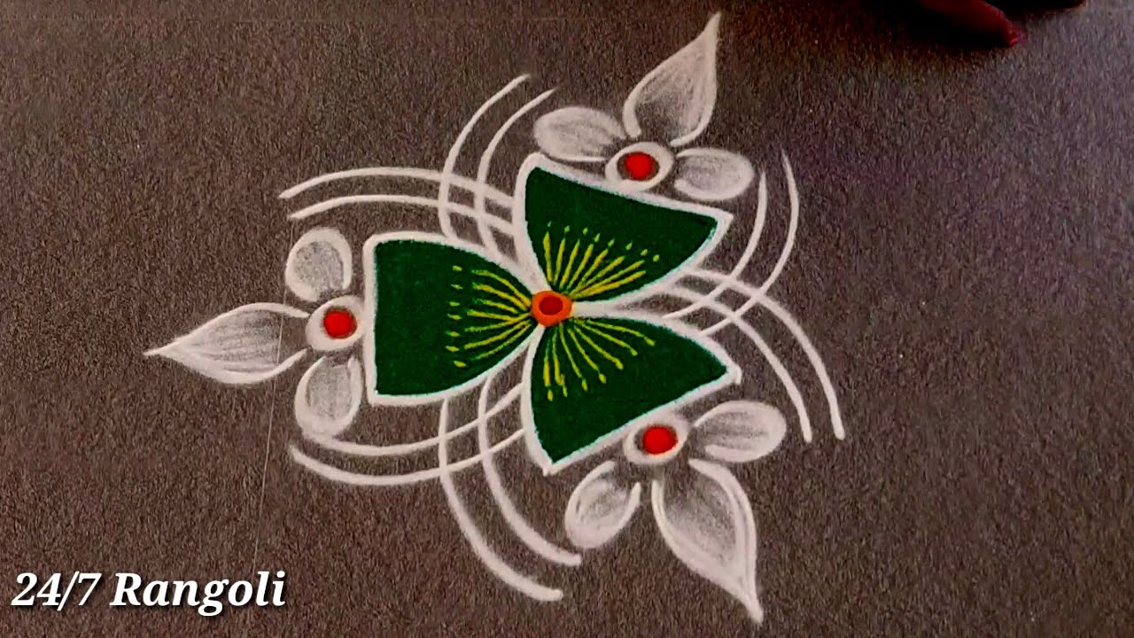 2 Beautiful Daily Muggulu Design 🍀 24/7 Rangoli 🌺 Latest Freehand Rangoli Designs 🍀 Amazing Kolams 🍀