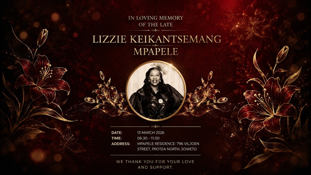 Funeral Service of Mme Lizzie Keikantsemang Mpapele Memorial Park