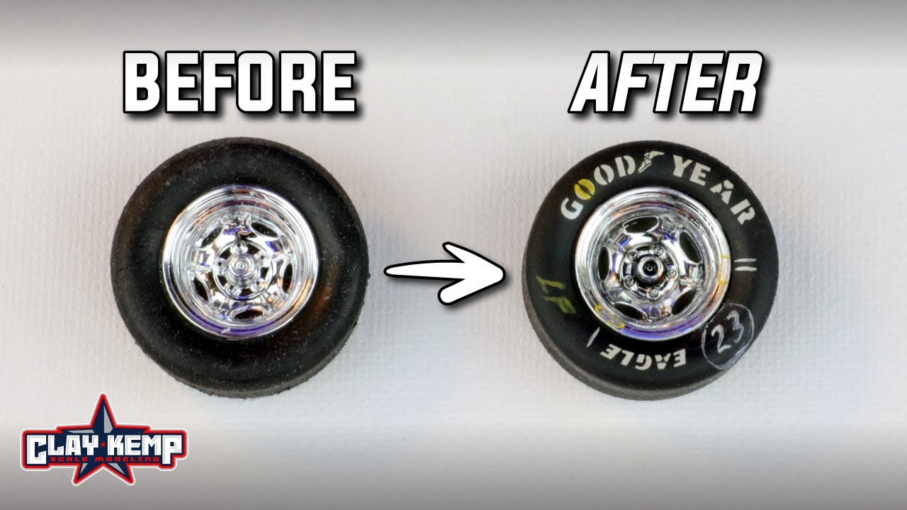 NASCAR MODEL HOW TO: Tips to easily improve your 1/24 NASCAR tires and wheels for models or diecast.
