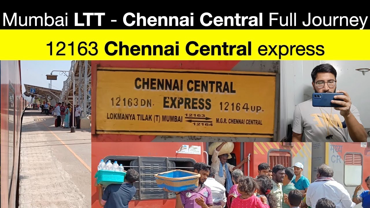 Mumbai LTT- MGR Chennai Central full Journey || 12163 Chennai Central Express || AC Tier 2 || part 2