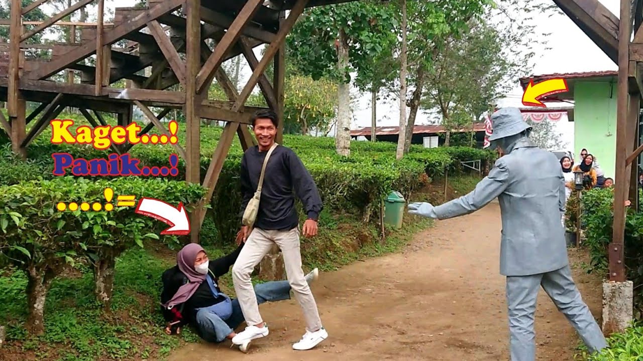 Ekspresi Paling Kocak Ketemu Patung Hidup || Human Statue Prank