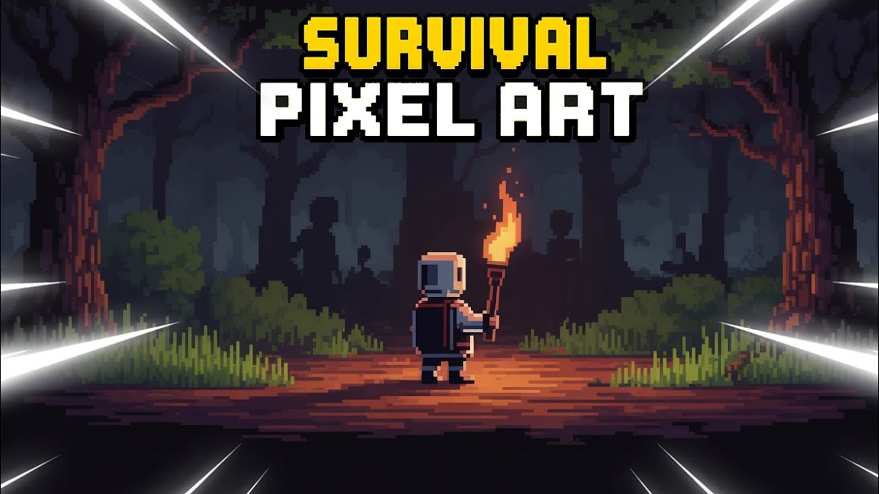 TOP 5 JUEGOS S&Uacute;RVAIVAL en PIXEL ART  Para ANDROID | Top Survival 🎮