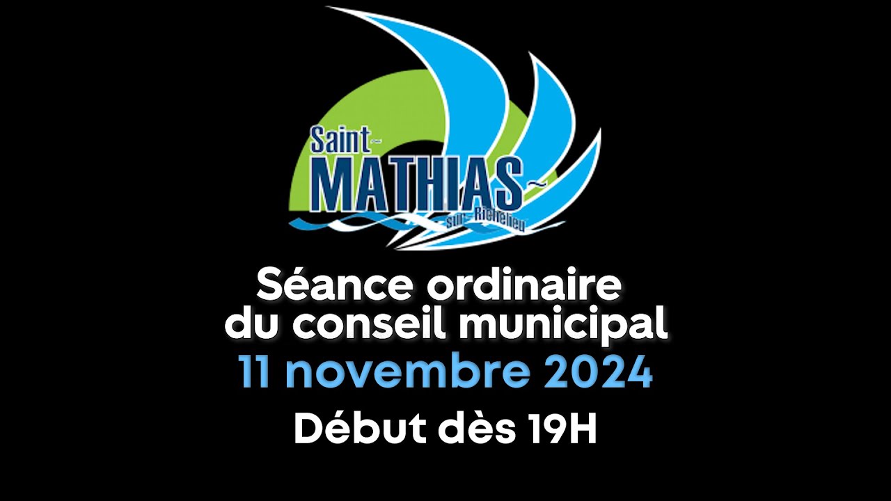 🔴 Séance ordinaire du conseil municipal du 11 novembre 2024 en direct 🔴