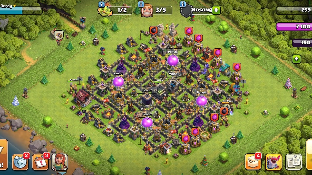 Upgrade Tembok Jadi Level 10 Maksimal - Clash of Clans