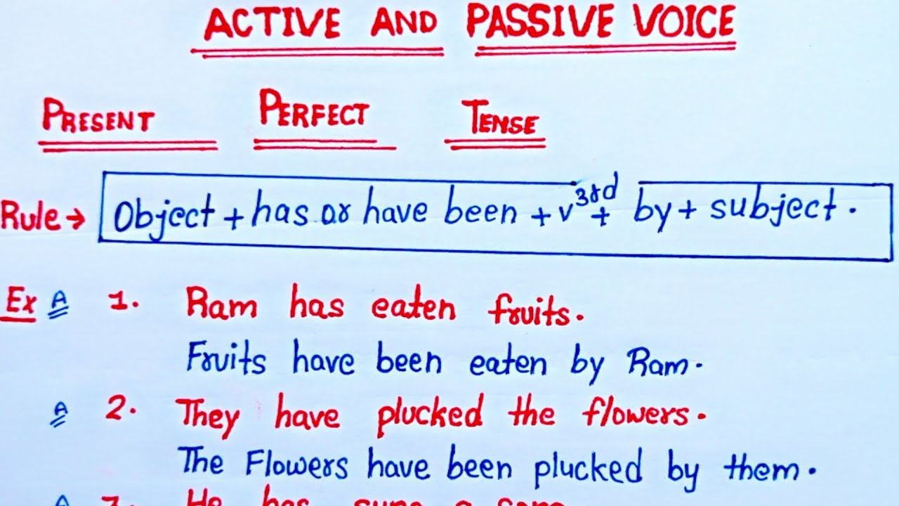 Active and passive voice present perfect tense #activevoice
