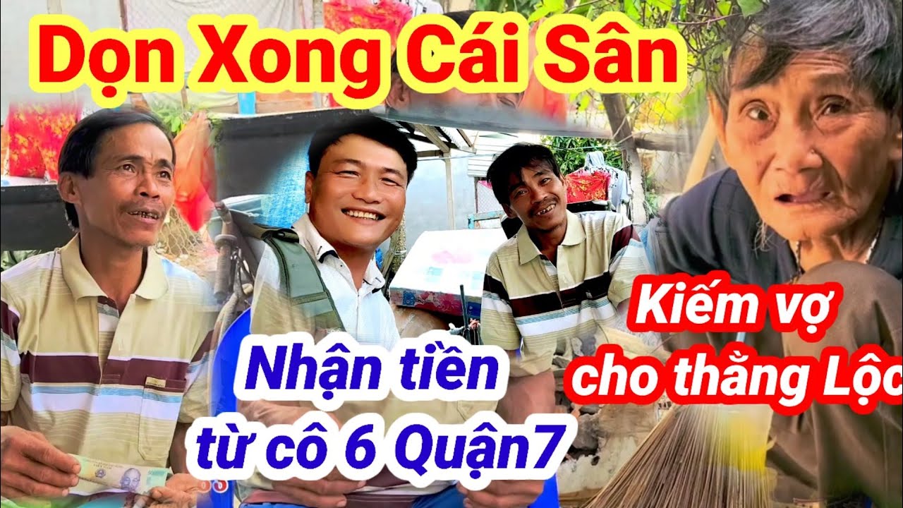 Dọn xong cái sân anh lộc nhận tiền từ cô 6 ở quận 7