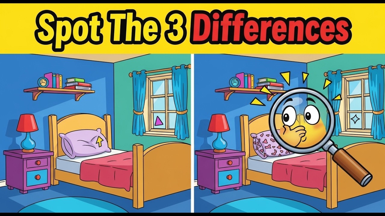 Spot The 3 Differences – Fun Cartoon Puzzle Game