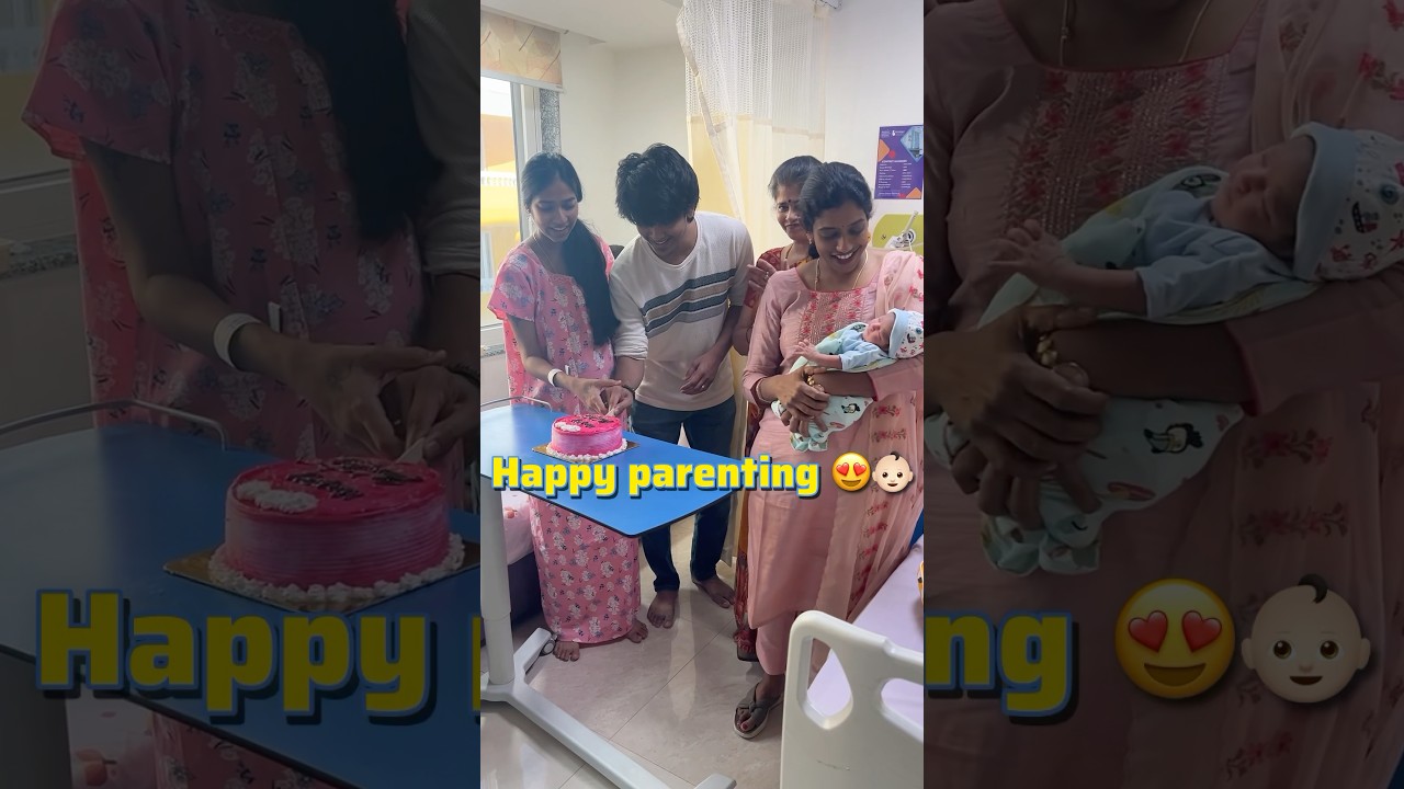 Cake cutting #pregnancy #birth #happyparenting #love #newborn #mom ￼#newmom #baby