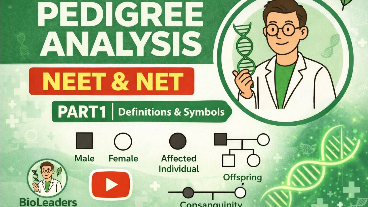 Pedigree Analysis | Definition & Symbols | NEET & CSIR-NET Life Sciences | Part-1