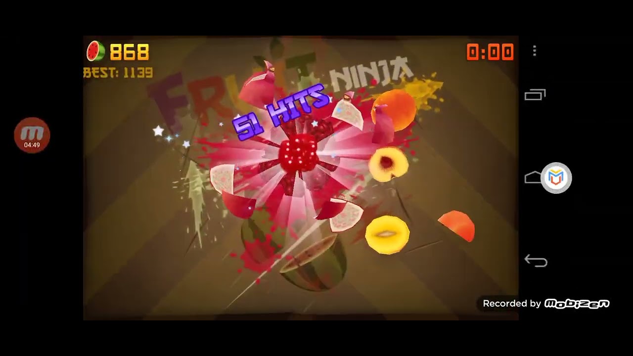 Trying Fruit Ninja HD 1.7.1 in Virtual Master (Android 4.2.2)