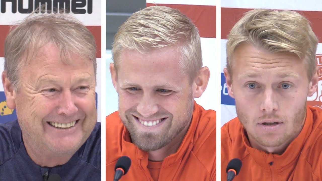 Age Hareide, Simon Kjaer & Kasper Schmeichel Pre-Match Press Conference - Denmark v Wales