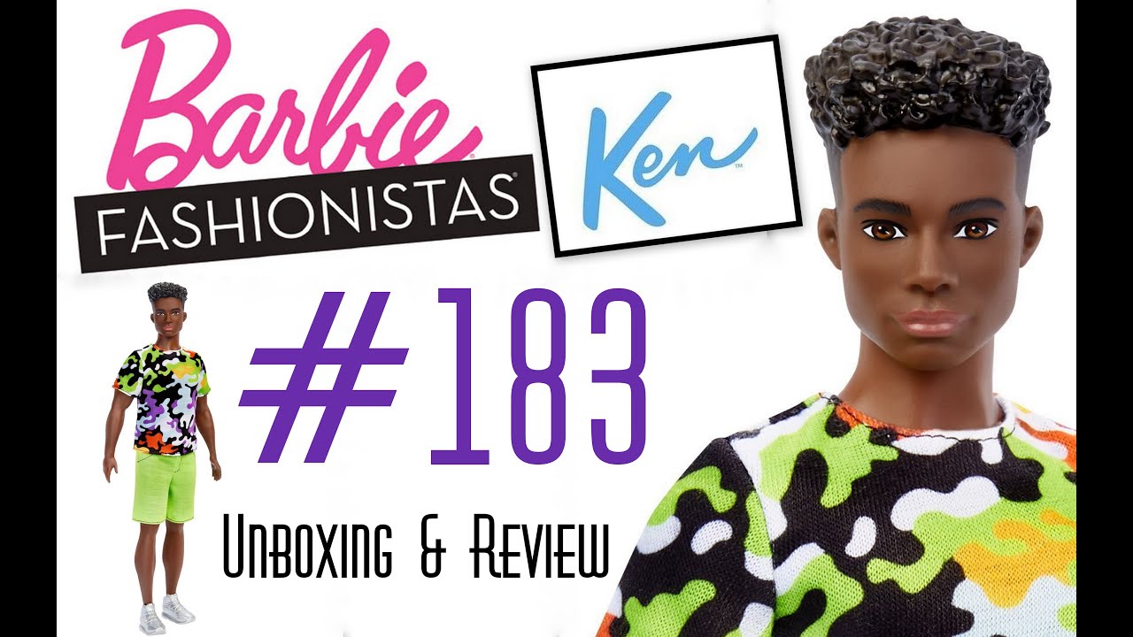👑 Edmond's Collectible World 🌎:  Barbie Fashionistas #183 Broad Ken Doll Camo Print Unboxing Review