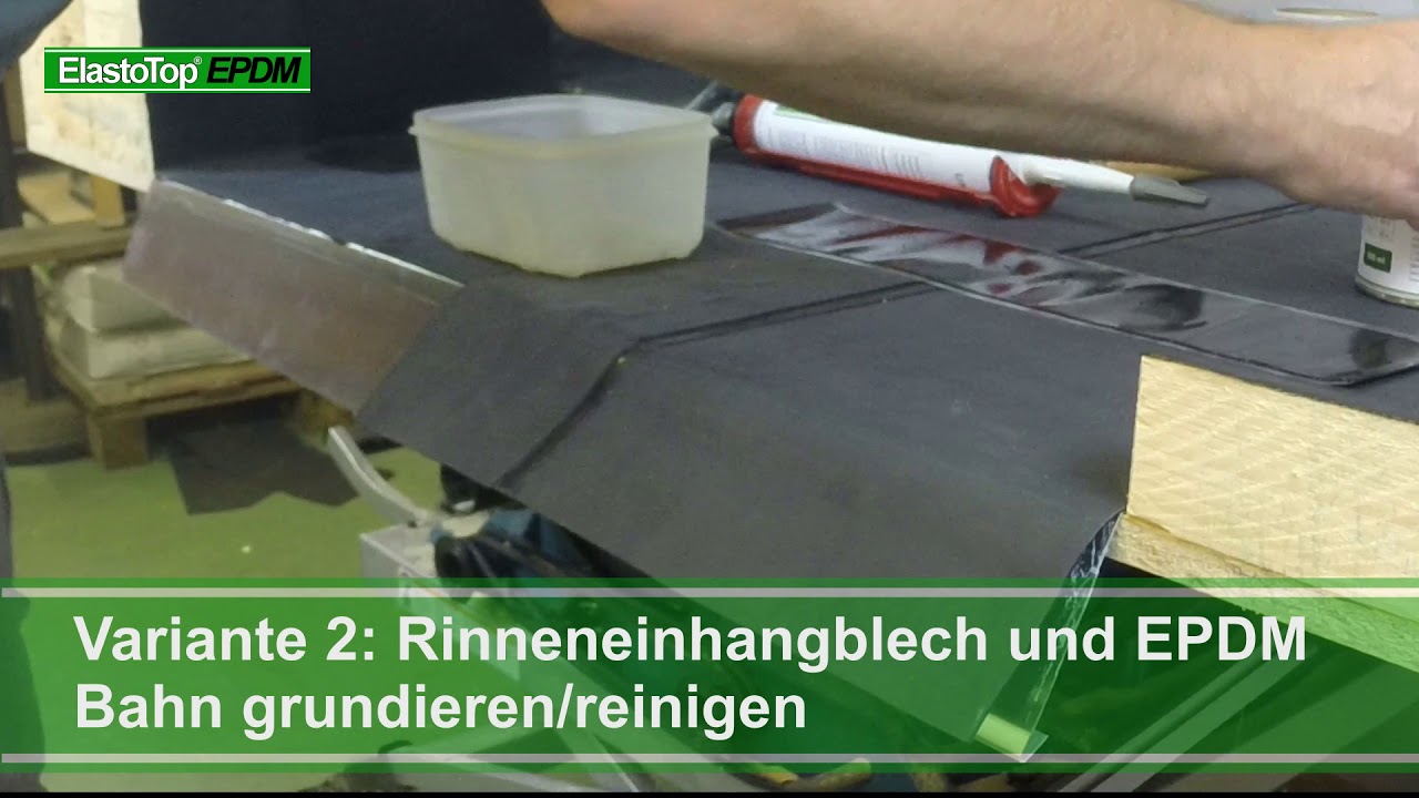 ElastoTop EPDM - Dachrinnenanschluss herstellen