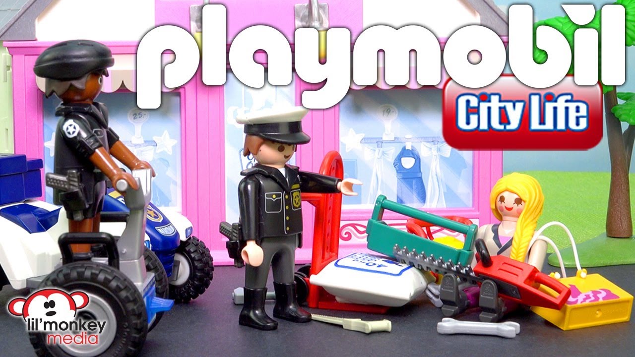 Playmobil City Life & City Action Take Along Play Box Sets - Stop That Thief! Build and Play!