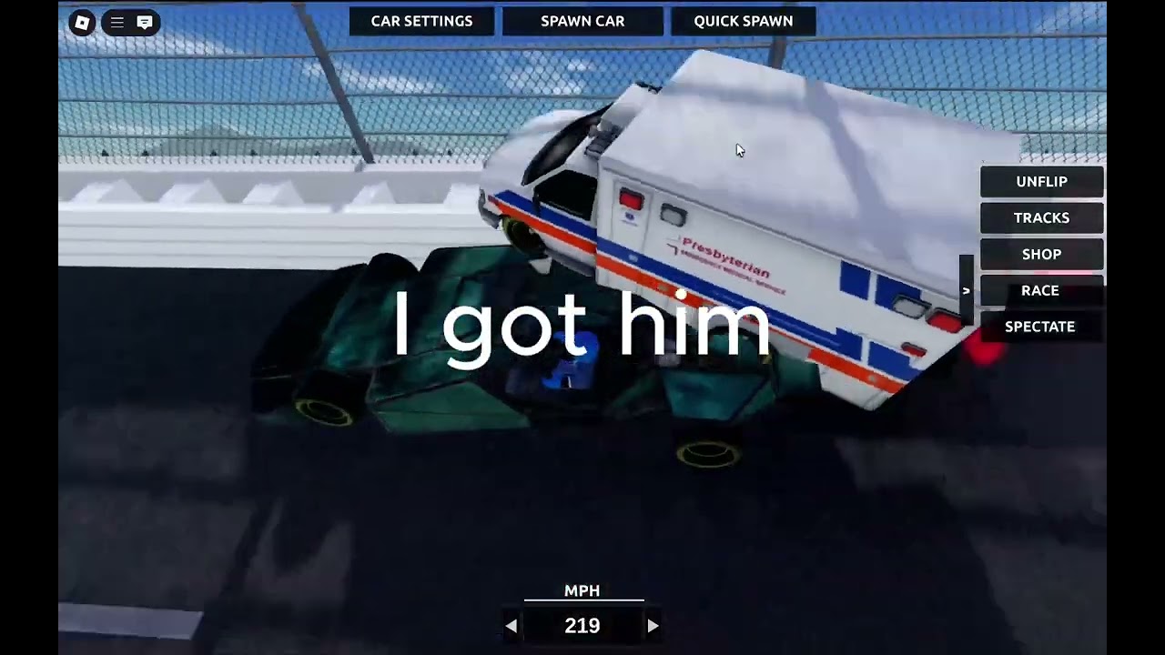 Trolling people with the ramp car in Pummu talladega