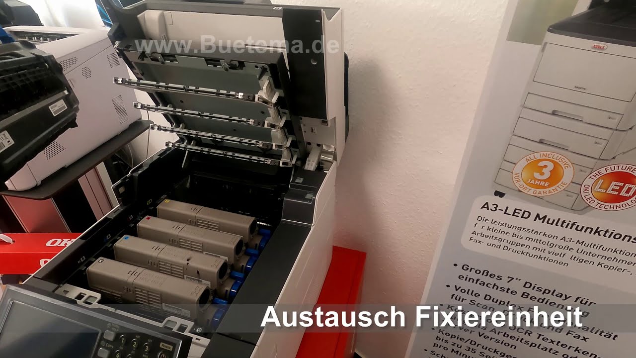 Bildtrommel wechseln  OKI - Wie tausche ich eine Bildtrommel aus - Drum wechseln