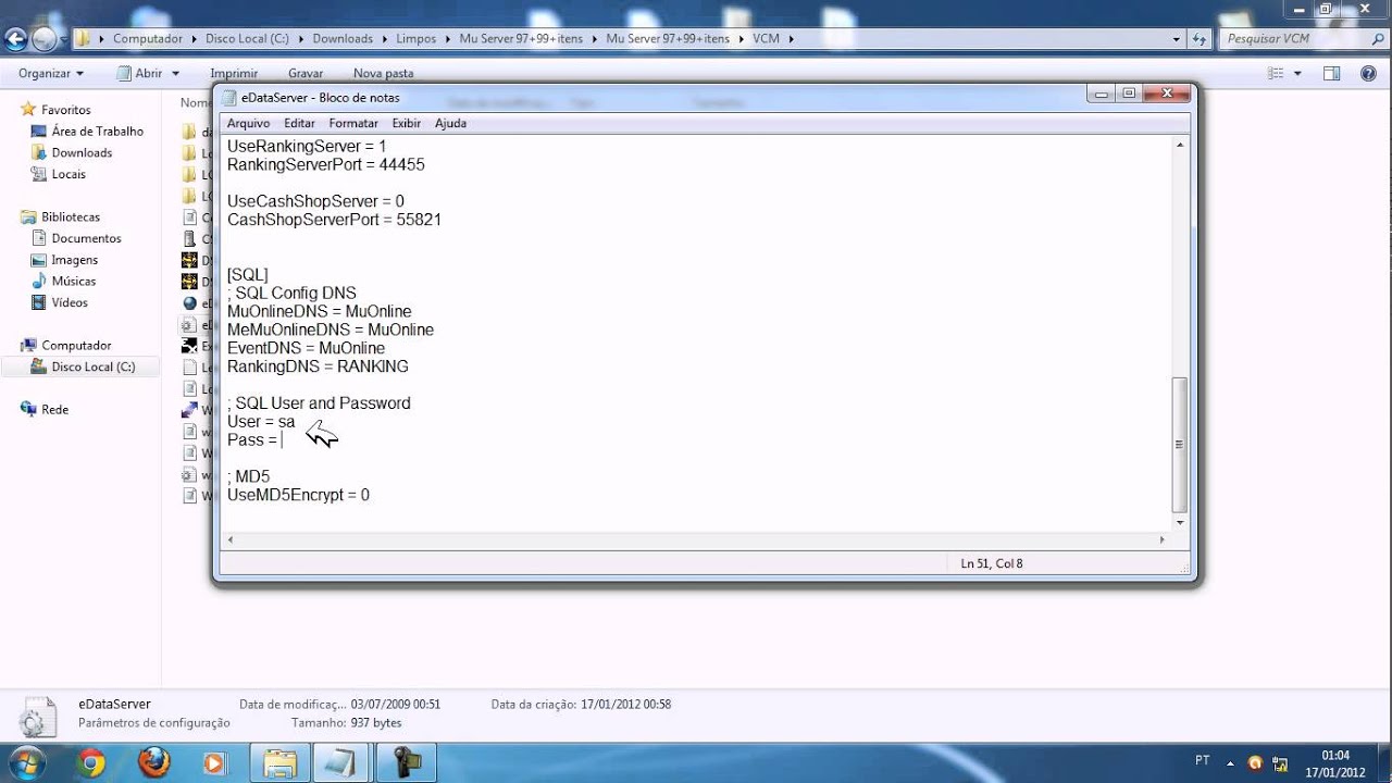 Criando MuOnline - Configurando Mu Server 97+99+Itens