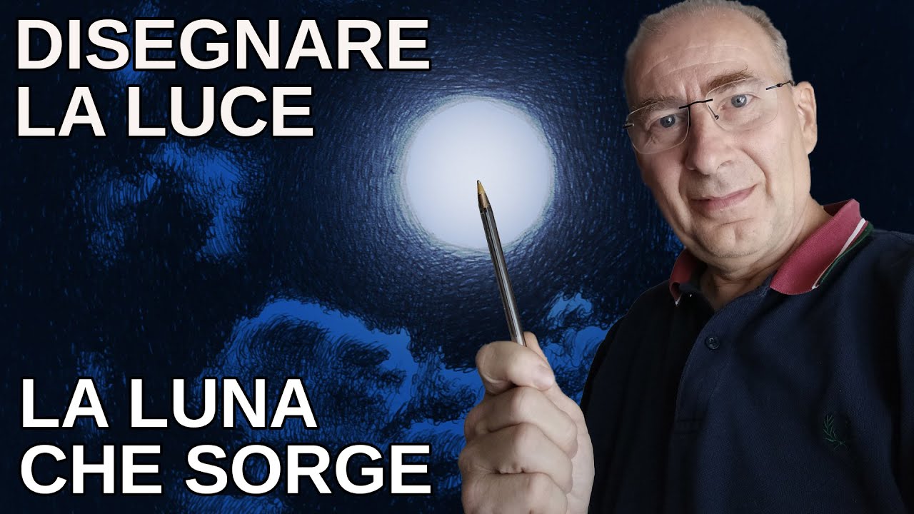 Disegnare la luce la luna che sorge