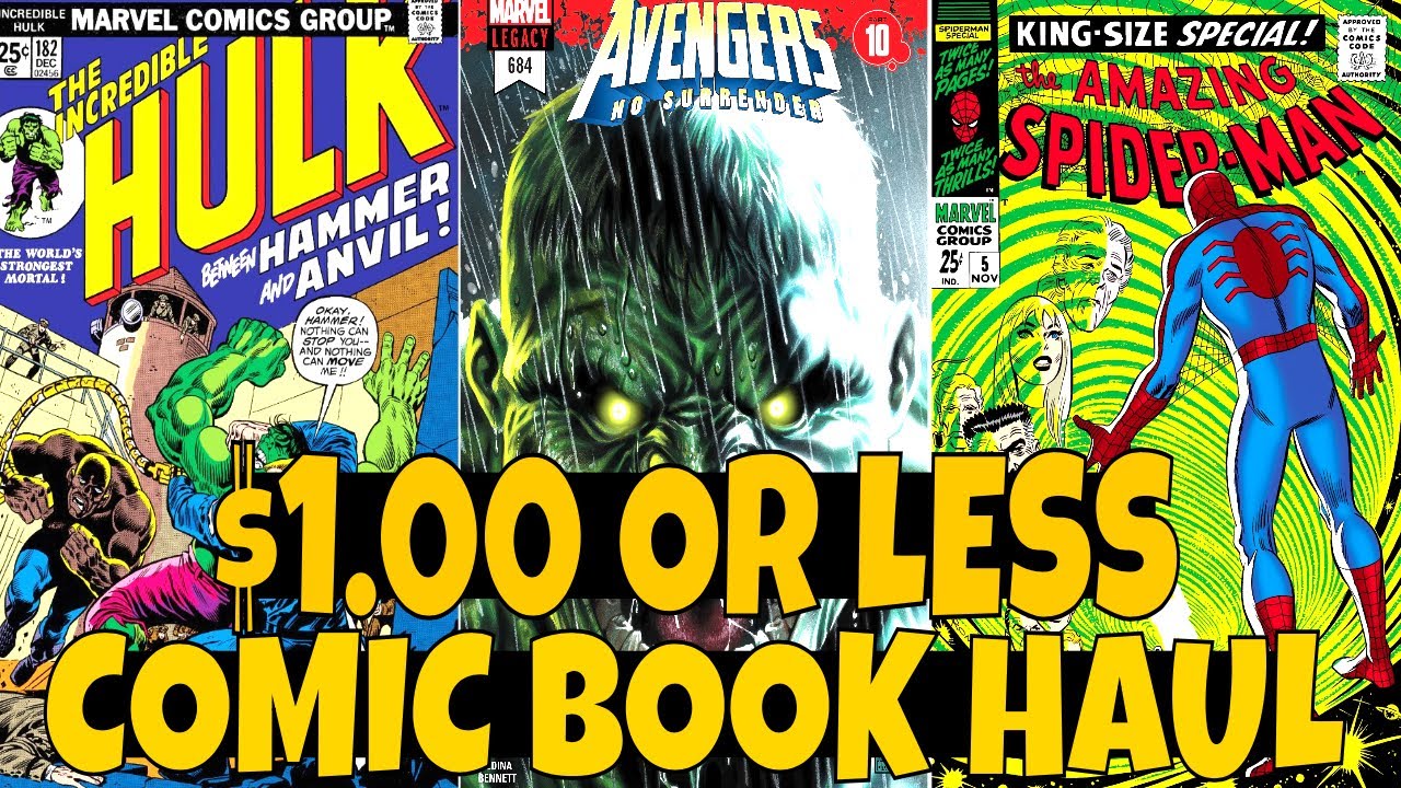 WE LOVE COMICS And it doesn't matter how much they cost. Comic book haul for $1.00 or less