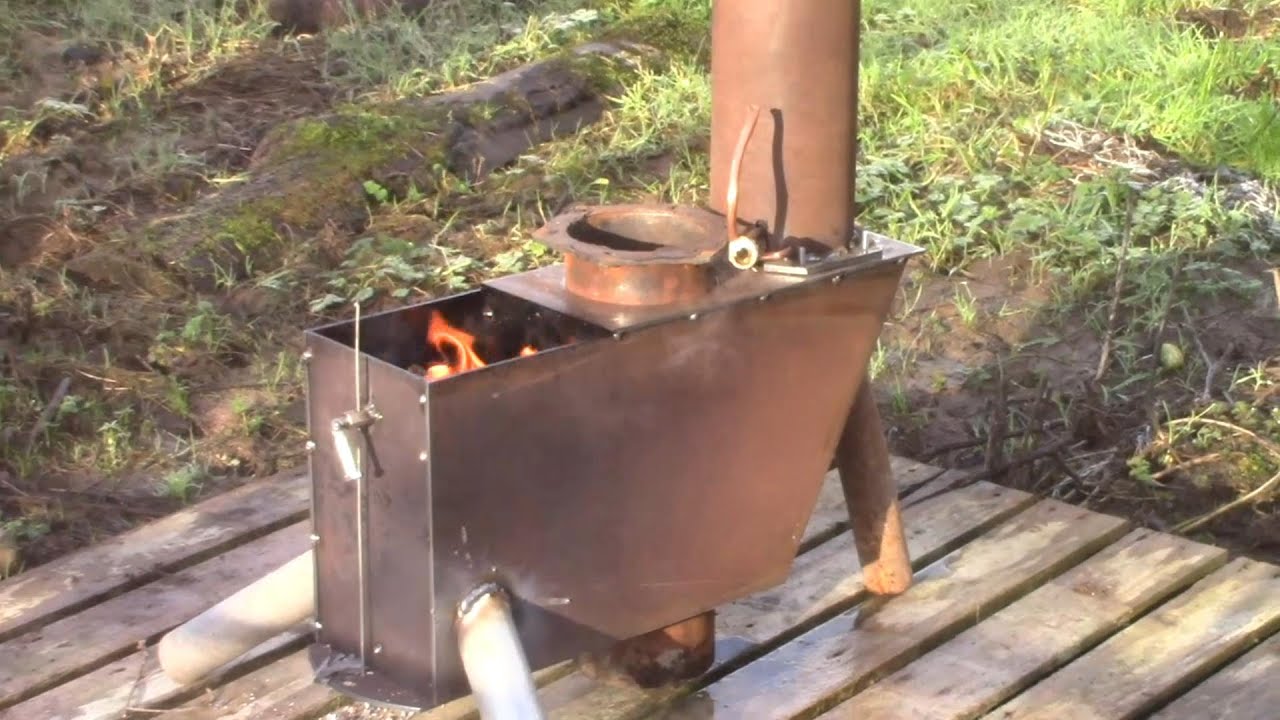 I Made A Rocket Stove Water Heater!