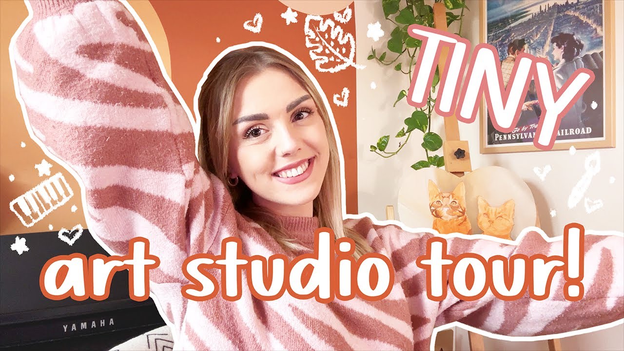 tiny art studio tour 2023 🎨 a peek into my home art studio!