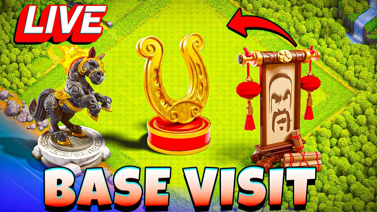 LIVE BASE VISIT WITH FUN | NEW WAR START | CLASH OF CLANS